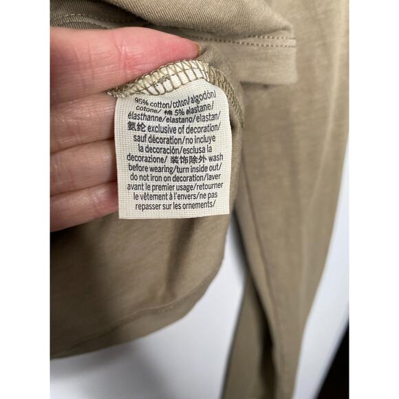 Victorias Secret PINK Crop Top – Size M – Beige – Cotton Blend – Crossover Front - Picture 5 of 7